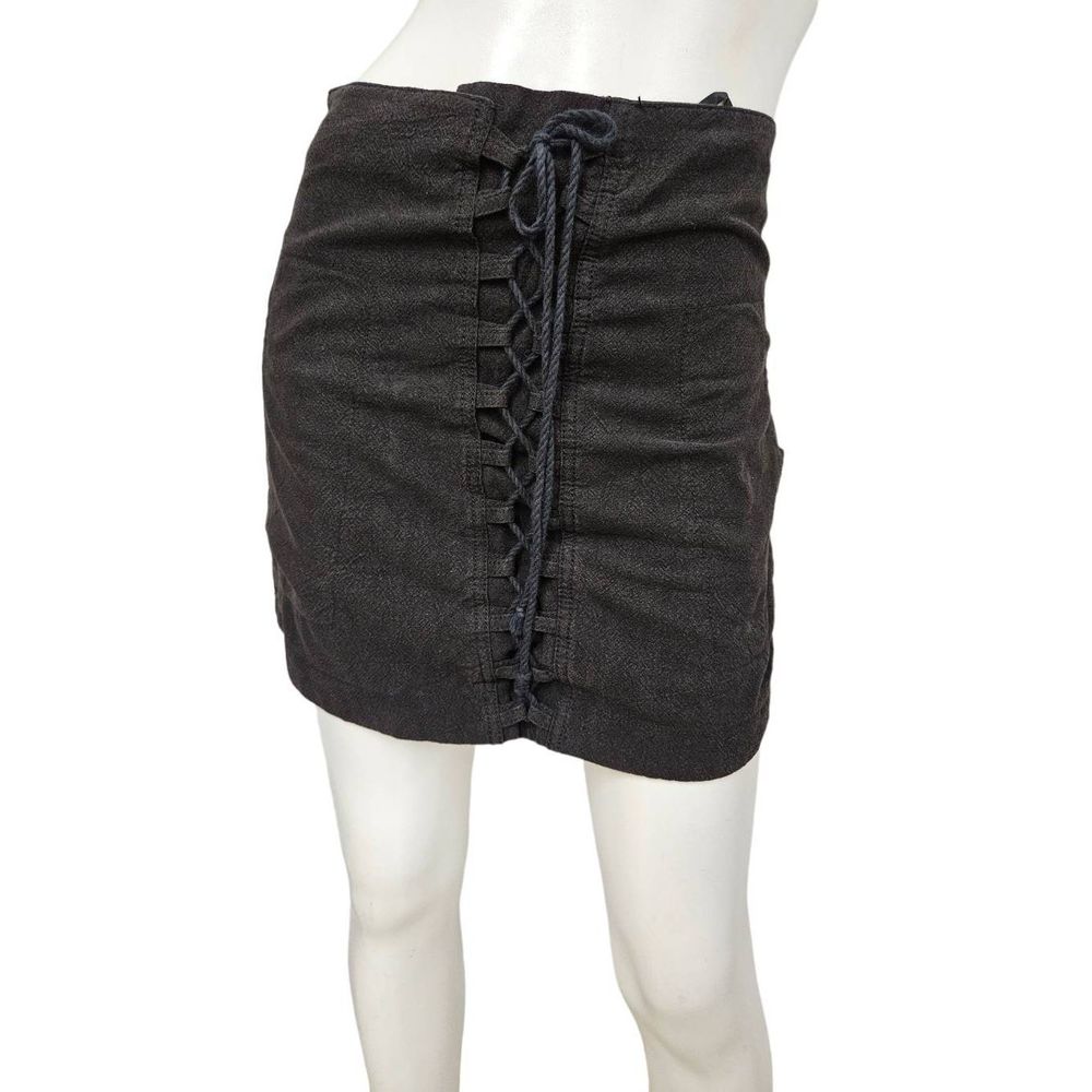 Free People Lace Up Black Skirt size XS